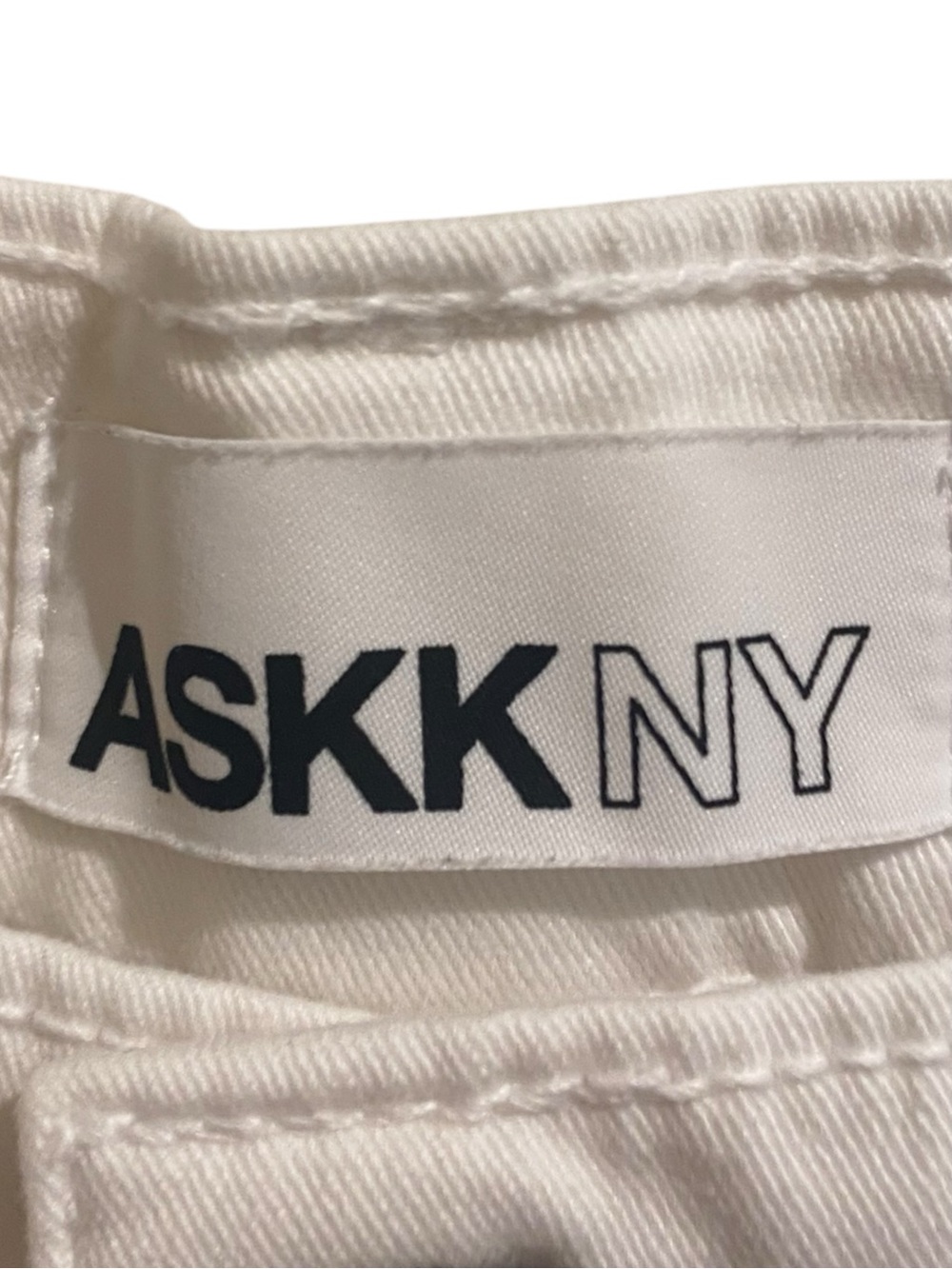 ASKK NY Twill High-Rise Wide-Leg Full-Length Trousers Pants, Size 28 (6) - Picture 5 of 7